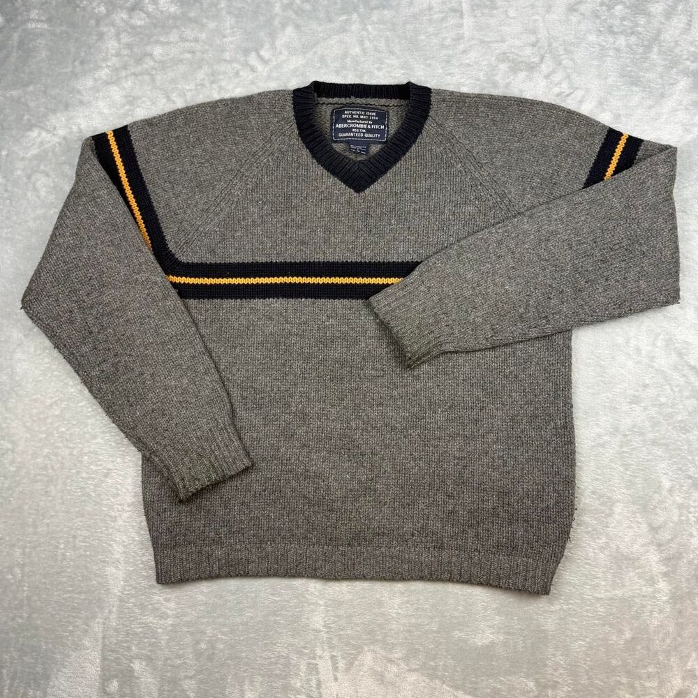Abercrombie-fitch Men's Grey and Black Jumper